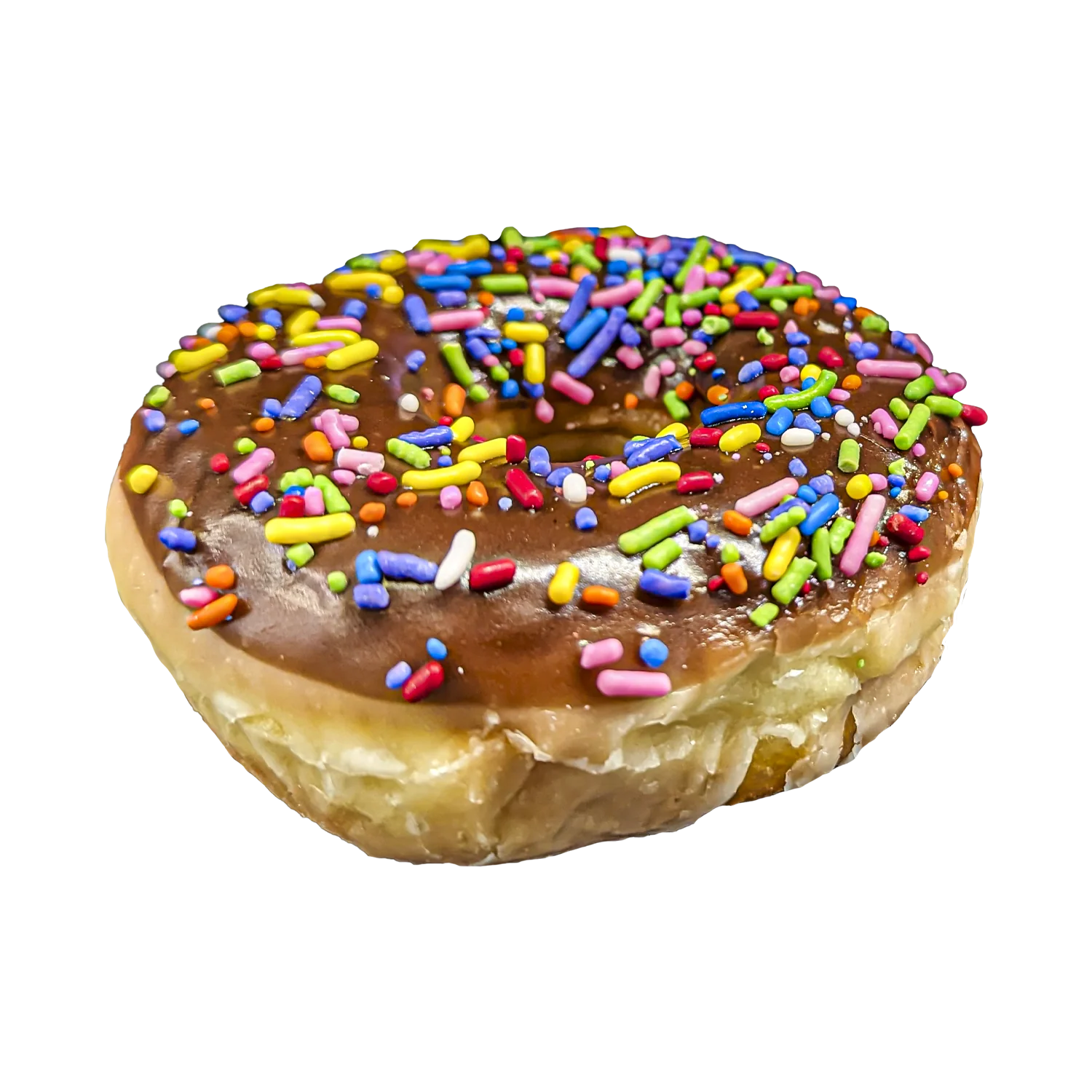 Chocolate Iced Glazed with Sprinkles