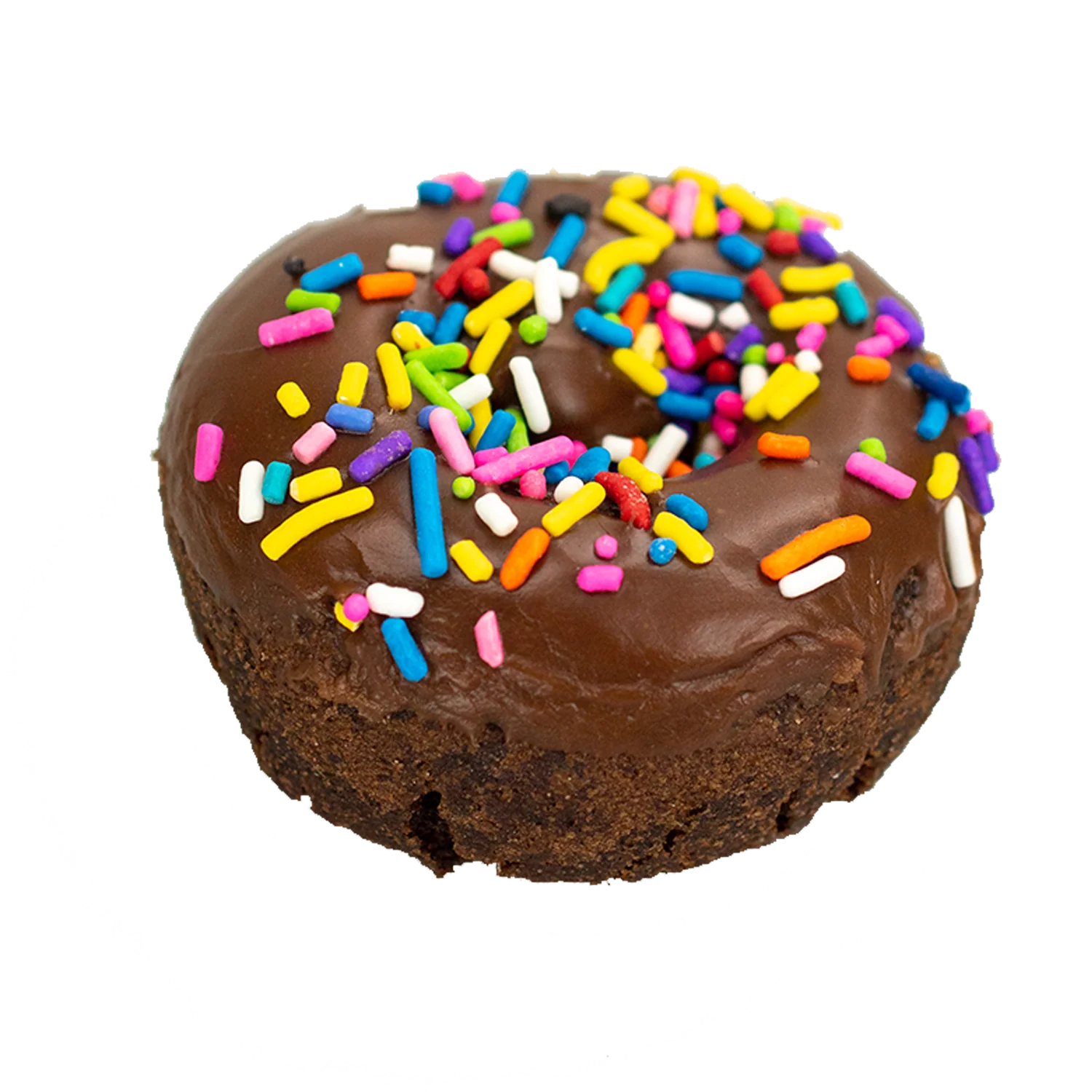 Double Chocolate Cake Donut with Sprinkles
